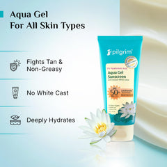 Pilgrim Cosmetics 1% Hyaluronic Acid Aqua Sunscreen Gel SPF 50 PA++++ 50g