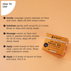 Pilgrim Cosmetics 24K Gold Facial Kit For Golden Glow