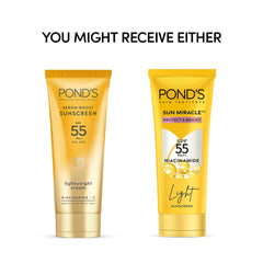 POND’S Cosmetics Sun Miracle SPF 55PA+++ Light Protect & Bright Sunscreen Cream