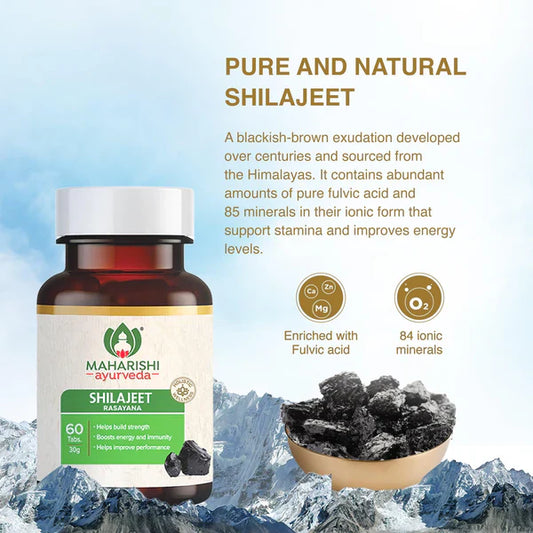 Maharishi Ayurveda Shilajeet Rasayana For Strength,Stamina and Endurance 60 Tablets