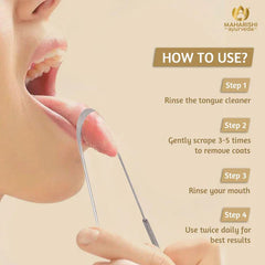Maharishi Ayurveda Stainless Steel Tongue Cleaner Premium Quality 1 Count
